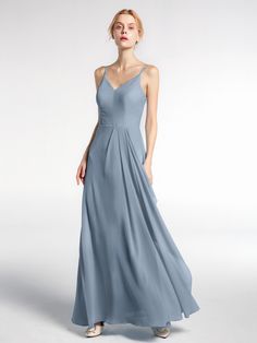 V-neck Chiffon Simple Maxi Dress with Spaghetti Straps | BABARONI Elegant Flowy V-neck Gown, Elegant Chiffon Bridesmaid Dress With Flowy Skirt, Elegant Chiffon Bridesmaid Dress, Flowy, Elegant Chiffon Gown With Sweetheart Neckline, Elegant Chiffon Maxi Dress With Sweetheart Neckline, Elegant Chiffon Bridesmaid Dress With Sweetheart Neckline, Elegant Flowy Maxi Dress With Sweetheart Neckline, Elegant Flowy Dress With Spaghetti Straps, Elegant Chiffon Bridesmaid Dress With Sweep Train