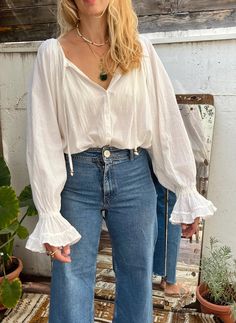 LUNA Blouse/custom Made Blouse/bohemian Blouse/gauzy Blouse/cotton Blouse/prairie Blouse/long Sleeves Natural Blouse/hippie Blouse,french - Etsy Womens Boho Tops, White Boho Tops, Bohemian Blouse, Hippie Blouse, Blouse Cotton, Bohemian Blouses, Cotton Blouse, Beautiful Blouses, Peasant Blouse