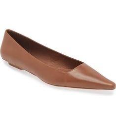 Jeffrey Campbell Pistil Pointed Toe Flat (Women) | Nordstrom Sleek Pointed Toe Slip-on Flats For Work, Leather Pointed Toe Flats With Branded Insole, Leather Pointed Toe Flats With Branded Heel, Sleek Flats For Spring Workwear, Sleek Spring Flats For Workwear, Sleek Spring Workwear Flats, Everyday Fitted Pointed Toe Flats, Casual Pointed Toe Flats For Business, Spring Business Pointed Toe Flats