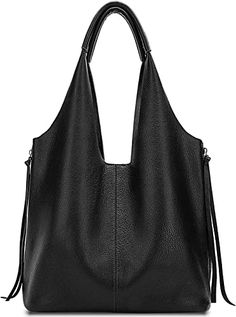 AmazonSmile: Blofinche Genuine Soft Leather Tote Bag Women Hobo Handbag Black Shoulder purse Large Capacity : Clothing, Shoes & Jewelry Black Shoulder Purse, Everyday Shoulder Bag, Slouchy Tote, Soft Leather Tote, Large Hobo Bag, Hobo Tote Bag, Vegan Leather Tote Bag, Leather Tote Bag Women, Leather Hobo Handbags