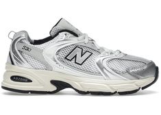 New Balance 530 Silver Cream New Balance 530 Silver, New Balance 530 White Silver, New Balance 530 White, Zapatillas New Balance, Grey New Balance, Campus Style, Cream Shoes, New Balance Sneakers, Casual Shoe