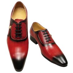 Introducing the LuxeLeather Wedding Brogue, a testament to genuine leather elegance. Crafted with the finest cow leather, this brogue exudes sophistication and style. Step into luxury and make a statement on your special day. Upgrade your wedding ensemble with the LuxeLeather Wedding Brogue today! Elegant Wingtip Lace-up Shoes With Red Sole, Red Fitted Dress Shoes For Party, Leather Oxfords For Groom With Round Toe, Fitted Wingtip Oxfords For Wedding, Classic Leather Dress Shoes For Groom, Classic Leather Oxfords For Groom, Classic Fitted Dress Shoes For Groom, Red Pointed Toe Leather Shoes For Semi-formal Occasions, Party Dress Shoes With Red Sole And Wingtip