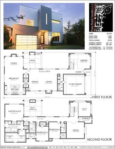 the floor plan for this modern house