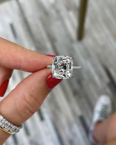 Cushion Cut Solitaire Accent Proposal Ring Moissanite Engagement Wedding Ring Square Engagement Ring, Engagement Ring Cushion Cut, Custom Diamond Jewelry, Engagement Ring Cushion, Cushion Cut Solitaire, Square Engagement Rings, Cushion Cut Engagement, Cushion Cut Moissanite, Cushion Engagement Ring