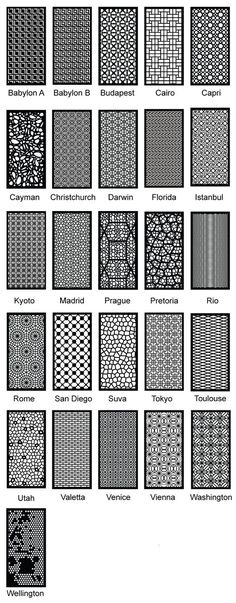 an image of different types of patterns in the form of squares and rectangles