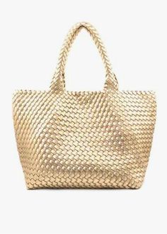 Add an elegant touch to your look with this timeless State of Chic Woven Handbag. Crafted from PU, this handbag features a detachable pouch, the perfect size to hold all your essentials. With its stylish design, it'll be the perfect addition to any outfit. So why wait? Get it today and you won't be disappointed. Magnetic Button Closure Woven PU handbag - Bag measures 17 x 13 x 6 inches Includes PU pouch Sturdy Woven Handbag Trendy Gold Bucket Bag With Removable Pouch, Chic Gold Bags With Large Capacity, Chic Large Capacity Gold Bag, Large Capacity Gold Satchel, Chic Gold Bucket Bag With Removable Pouch, Chic Gold Bucket Bag With Large Capacity, Trendy Gold Bucket Bag For Travel, Trendy Gold Bucket Bag For Daily Use, Gold Satchel With Gold-tone Hardware For On-the-go