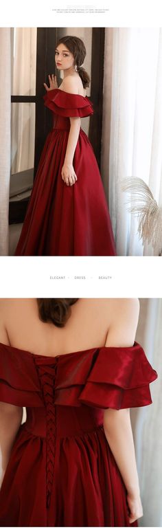 Vintage Evening Gowns, Delicate Details, Red Formal Dress, Homecoming, Evening Gowns, Quality Fabric, Off Shoulder, Night Out, Prom