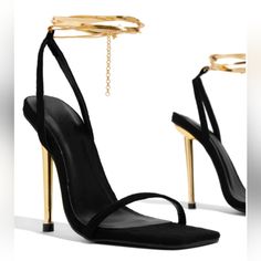 Perfect Affair Single Sole High Heels - Black Square Shoes, High Heels Classy, Single Sole Heels, Miss Lola, Shoes Heels Classy, Stunning Shoes, Heels Classy, Black Stilettos, Stiletto Sandals