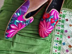 Shoe, leather shoe, ballerina shoe, women's shoe, embroidery, embroidered, mexican shoe, mexican style, frida kahlo, spring shoe, unique, fashion, fashionable Shoes And Boots