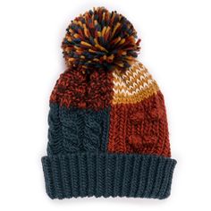 Stay warm in MUK LUKS Women's Patchwork Pom Cuff Cap. With a sweet pom detail and fun mixed patchwork patterns, this lightweight pull-on cap is set to make you feel oh-so cozy this season. Machine wash cold, lay flat to dry. Imported.-100percent Acrylic Knit-100percent Acrylic Pom-100percent Polyester Fleece-One Size Fits Most- Mixed Patchwork Pattern-Multiple color options available Color: blue spruce. Gender: female. Age Group: adult. Crochet Winter Hats, Fair Isle Pattern, Boho Fall, Patchwork Patterns, Handmade Hat, Knitted Wit, Winter Knits, Hat Shop, Cozy Knits