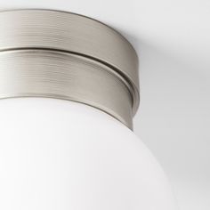 a close up view of a light fixture