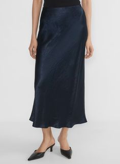 SLIP SATIN MAXI SKIRT | Aritzia Maxi Slip Skirt, Water Footprint, Rehearsal Dinner Outfits, Winter Work Wear, Satin Maxi Skirt, Bohemian Blouses, Winter Work, Dinner Outfits, Slip Skirt