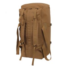 a large brown backpack with straps on it