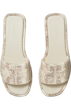 Tory Burch Double-T Leather Sport Slide Sandal (Women) | Nordstrom Tan Leather Footbed Slip-on Sandals, Casual Tan Flat Flip Flops, Classic Tan Slip-on Sandals, Tan Leather Open Toe Flip Flops, Casual Tan Flip Flops For Spring, Classic Open Toe Slides With Textured Sole, Tan Sandals With Leather Footbed For Beach, Classic Beach Slides With Rubber Sole, Tan Leather Open Toe Slides