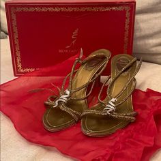 100% Authentic In Box With Dust Bag. Beautiful Italian Made Heal Adorned In Swarovski Crystals. Caovilla Shoes, Rene Caovilla Shoes, Rene Caovilla, Lace Up Flat, Shoes Women Heels, Swarovski Crystals, Shoes Heels, Dust Bag, Size 6