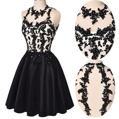 Black Applique Satin #Homecoming #Dress 2018, Little Black #Party #Dresses, #Cocktail Dresses Black Evening Dress For Costume Party During Prom Season, Black Satin Dress For Night Out During Prom Season, Black Evening Dress For Prom Season And Costume Party, Black Evening Dress For Costume Party Or Prom, Sleeveless Black Satin Dress For Wedding, Black Sleeveless Satin Dress For Wedding, Black Evening Dress For Costume Parties And Prom, Black Sleeveless Satin Prom Dress, Black Fitted Satin Dress For Wedding