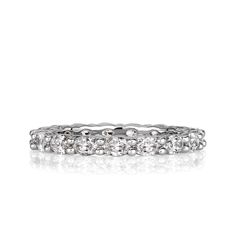 1.50ct Oval Cut Diamond Eternity Band in 18k White Gold Mark Broumand, Diamond Eternity Band, Oval Cut Diamond, Oval Stone, Eternity Band Diamond, Diamond Eternity, Eternity Band, Eternity Bands, Oval Cut