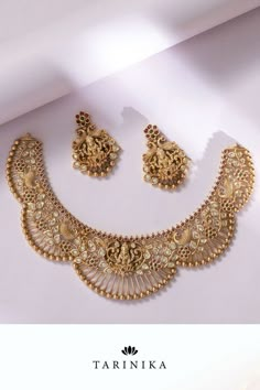 tarinika gianni antique necklace set Necklace Set Designs Gold Indian, Indian Gold Necklace Designs Unique, Elegant Kundan Temple Necklace In Antique Gold, Elegant Antique Gold Necklace For Festivals, Elegant Antique Gold Necklaces For Festivals, Elegant Antique Gold Necklace For Festive Occasions, Elegant Antique Gold Necklaces For Festive Occasions, Elegant Heavy Antique Gold Jewelry, Elegant Jeweled Gold Temple Necklace