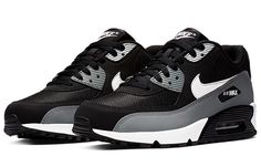 Nike Air Max 90 Essential Black AJ1285-018 Air Max 90 Premium, Jordan Shoes Retro, All Nike Shoes, Nike Air Shoes, Nike Shoes Air Max, Cute Nike Shoes, Nike Football, Cute Nikes, Nike Shoes Women