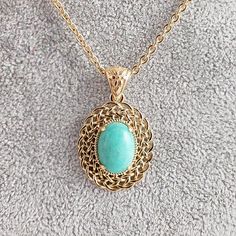 Elevate Your Style with Our Oval Filigree Turquoise Pendant Necklace 🌟Unleash your inner fashionista with our exquisite Oval Filigree Turquoise Pendant Necklace, a versatile accessory that effortlessly combines elegance and charm. Crafted with precision and passion, this necklace is designed to make a statement.The pendant's oval shape boasts an intricate filigree design that radiates sophistication and timeless beauty. Each delicate detail speaks volumes about the craftsmanship that went into Elegant Turquoise Oval Pendant Jewelry, Elegant Oval Turquoise Necklace As Gift, Elegant Oval Turquoise Necklace For Gift, Elegant Oval Turquoise Necklace Gift, Elegant Turquoise Necklace With Round Pendant, Elegant Turquoise Necklace With Oval Pendant, Elegant Turquoise Cabochon Necklace, Elegant Turquoise Gemstone Necklace With Oval Pendant, Elegant Oval Turquoise Gemstone Pendant Necklace