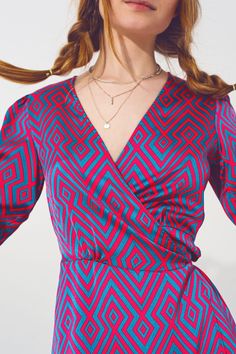 Meet our chic and stylish Mini V Neck Wrap Dress with Geometric Print, a must-have addition to your wardrobe. The dress features a flattering v-neckline and a wrap style that cinches at the waist, and a tie fastening, which create a feminine and flattering silhouette. The geometric print adds a touch of sophistication and modernity to the overall design. Crafted from high-quality satin material, this dress is both soft and comfortable to wear. The fabric is lightweight and breathable, making it Neck Wrap Dress, Wrap Mini Dress, Dress Occasion, Geo Print, Neck Wrap, Versatile Dresses, Satin Material, Print Style, Mini Wrap Dress