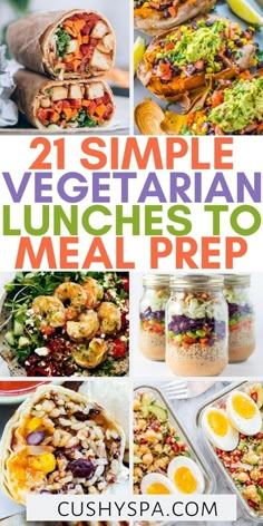 21 simple vegetarian lunches to meal prep