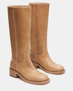 Under The Knee Boots, Timeless Boots, Waterproof Sneakers, Dressy Shoes, Fall Boots, Steve Madden Boots, Tan Boots, Christmas Inspo, Leather Block Heels