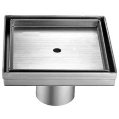 Keep your bathroom dry and safe with our shower drain!Save in the Alfi ABSD55A shower drain, keeping liquids from collecting in the shower area to maintain a safe bathroom environment for you. It is made of 18 gauge premium-grade stainless steel, ensuring that even in damp and humid areas, it will preserve a long-term solution for your drainage needs. Plus, this drain excludes a cover, giving you the flexibility to tile over the drain, seamlessly blending it with your shower's aesthetic for a concealed appearance. This Alfi ABSD55A square floor drain measures 5-1/8", reducing the possibility that organic matter and debris will get trapped and cause unpleasant odors. Also, we recommend installing a shower floor with a slight slant in the direction of the drain to maximize water drainage. Mo Plumbing Diagram, Square Shower Drain, Stainless Steel Tile, Linear Drain, Plumbing Drains, Bathroom Sink Drain, Shower Parts, Shower Drains, Stainless Steel Polish