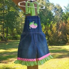 Bizi Bodi Size 5 New! Denim Overall Ruffle Shorts Denim Overall Shorts With Green Gingham And Pink Polka Dot Ruffles Strawberry Embroidered On Bib No Poshmark Account? No Problem! Create An Account Today & Use My Code, Poshingpeach For $10 Off Your First Purchase! Effective Immediately When You Sign Up! Hf11* Cute Cotton Bottoms For School, Cute Cotton School Bottoms, Cute Cotton Straight Leg Bottoms, Cute Denim Bottoms For School, Cute Straight Leg Cotton Bottoms, Cute Cotton Jeans With Pockets, Cute Spring Denim Pants, Playful Cotton Jeans For Spring, Playful Spring Cotton Jeans