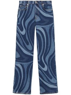 indigo blue stretch-cotton denim signature Marmo print mid-rise belt loops concealed fly and button fastening classic five pockets logo patch to the rear straight leg City Dress, Dolce E Gabbana, Summer Beach Wear, Designer Jeans, Flat Boots, Emilio Pucci, Ballet Flat Shoes, Indigo Blue, Ski Wear