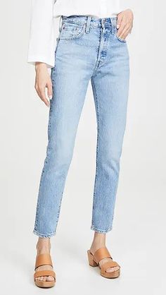 Levi's Ribcage Wide Leg Jeans | Shopbop Light Wash Slim Fit Jeans For Fall, Slim Fit Light Wash Jeans For Fall, Fitted Light Wash Jeans For Fall, Fitted Straight Jeans For Spring, Levi's Light Wash Bottoms For Fall, Light Wash Levi's Bottoms For Fall, Levi's Straight Bottoms For Spring, Levi's Jeans With Straight Hem For Spring, Levi's Slim Fit Denim Jeans