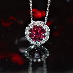 White Gold Chain, Rose Gold Morganite, White Gold Chains, Halo Pendant, Diamond Anniversary Rings, Diamond Anniversary, Unique Gemstones, Beautiful Blouses, Mens Accessories Fashion