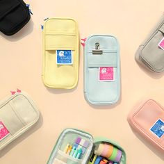 "Pencil Case 8 Colors 🌈 This cute little pen pouch is great to keep small things in like pens, stationeries, chargers, bobby pins, hair ties, makeups, and more! Detail * Comes in 8 colors: Ivory, Yellow, Light Blue, Blue, Pink, Emerald, Gray & Black * Size: 95 x 210 x55mm * Material: Cotton, nylon * 2 inner pockets 🐻 Matching 11\" iPad Case: https://www.etsy.com/listing/1314244248" Cute Zipper Pouch Stationery For School, Trendy School Pouch With Pen Holders, Multifunctional Portable Pencil Case, Multifunctional Portable Rectangular Pencil Case, Trendy Rectangular Pencil Case With Pen Slots, Cute Everyday Pencil Case For Back To School, Back To School Portable Pencil Case Pouch, Back To School Cosmetic Bag With Pen Holders, Multifunctional Rectangular Pencil Case With Pen Holders