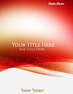 an abstract red and yellow background with some white dots on it's edges, as well as the words your title here