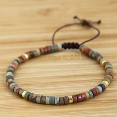 "Dainty Picasso Jasper bracelet with Gold plated beads ( available with Silver plated beads as well) . The smallest length is about 7 inches / 18cm OR 6.1 inches/ 15.5 cm for smaller wrist and both can be adjusted to your wrist size. 🌸Picasso jasper is an excellent meditation stone. Some people value Picasso jasper for its ability to renew lost friendships or to help guide during relationship transitions. This stone is said to promote inner clarity and interpretation of one's own thoughts. Perf Cheap Everyday Hand Wrapped Bracelets, Casual Cheap Hypoallergenic Braided Bracelets, Affordable Bohemian Braided Bracelets, Cheap Bohemian Beaded Friendship Bracelets, Affordable Strand Bracelets For Gifts, Cheap Traditional Friendship Beaded Bracelets, Cheap Everyday Brown Bracelets, Cheap Bohemian Woven Bracelets, Cheap Everyday Bohemian Braided Bracelets