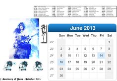 a calendar with an image of a woman holding a guitar