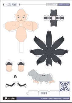 the paper doll is made to look like an origami bird