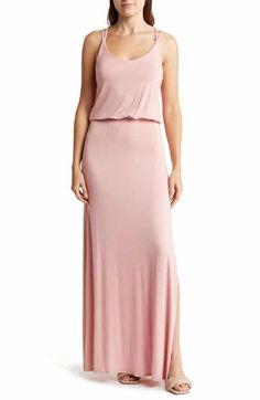 GO COUTURE Sleeveless Blouson Maxi Dress | Nordstromrack Daytime Dresses, Clothes Summer, Dress Cuts, Long Maxi, Long Maxi Dress, Summer 2024, Sundress, Nordstrom Rack, Scoop Neck