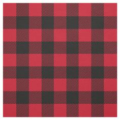 a red and black checkered fabric