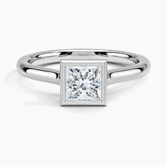 a princess cut diamond engagement ring in white gold