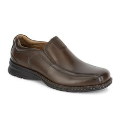 Bring a touch of class to your look with this popular Dockers dress shoe. These men’s loafers are the perfect dress shoe thanks to their modern design and traditional look. Inside is the unique All Motion Comfort technology, meaning your feet can stay relaxed no matter how long the workday. The classic look, complete with genuine leather uppers and a durable rubber outsole, makes them perfect for any style from slacks to casual Fridays. Mens Dress Loafers, Loafer Shoe, Shoe Warehouse, Casual Fridays, Dockers Men, Dress Loafers, Tan Shoes, Rubber Shoes, Shoe Carnival