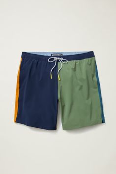 Riviera Recycled Swim Trunks | Bonobos Blue Nylon Bottoms With Functional Pockets, Functional Nylon Swimwear With Side Pockets, Green Training Bottoms With Pockets, Navy Sporty Shorts With Side Pockets, Sporty Navy Shorts With Side Pockets, Functional Nylon Swim Trunks With Side Pockets, Sporty Nylon Swimwear With Pockets, Multicolor Sports Shorts With Pockets, Sporty Nylon Swim Trunks For Travel