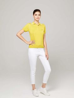 Description Whether you’re hitting the tennis course or going for a round of golf, our classic polo shirt is your new plus one. You can wear it with cargo pants and slides for a casual off-the-course look or keep it classic with your tennis shorts or golf pants. Available in yellow and pink, our polo shirt is made using a 100% sustainable silk-cashmere blend to make it kinder to your skin and the world around us. If you’re looking for an oversized polo shirt, we recommend sizing up and taking yo Oversized Polo Shirt, Cashmere Polo, Oversized Polo, Tennis Shorts, Polo T Shirt, Yellow And Pink, Golf Pants, Summer Staples, Sustainable Fabrics