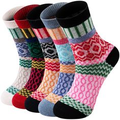 PRICES MAY VARY. Soft and Comfortable - Made of 35% soft wool + 16% Spendex + 49% Polyester, our wool socks are super soft, comfortable, breathable and wearable. The winter warm socks will make your feet comfortable and warm all the day. Perfect Size and CARE - The winter socks for women are fitting shoe size from 5 to 9, which is a standard US size. Thick knit wool socks are super elastic, which is perfectly suitable for your feet, so everyone can wear these crew socks comfortably. Please do not iron them and suggesting wash them by hand, high quality socks require the proper care! Multi-function Socks - Everyone needs more soft and warm socks. Our meticulously crafted womens warm socks are comfortable, soft, and fashinable, with various colors suitable for different situations. Whether i Winter Socks Cozy, Womens Wool Socks, Knit Wool Socks, Socks Gifts, Stocking Stuffers For Women, Cozy Socks, Winter Socks, Warm Socks, Women Socks