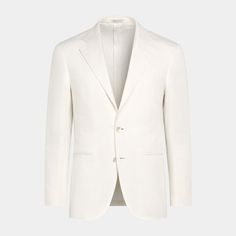 Cut to a tailored fit with a natural unpadded shoulder, this off-white blazer features jetted pockets and a widened notch lapel. Off White Blazer, White Blazer, Havana, Free Delivery, Slim Fit, Off White, Blazer, White