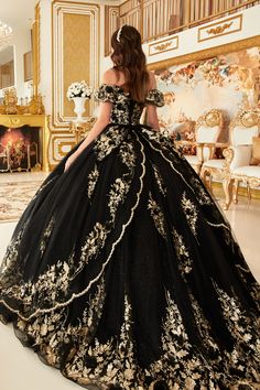 Beautiful Ballgown, Ball Gown Quinceanera Dresses, Floral Ball Gown, Long Ball Gown, Off Shoulder Ball Gown, Bodice Applique, Cinderella Divine, Ball Gowns Princess, Dresses Quinceanera