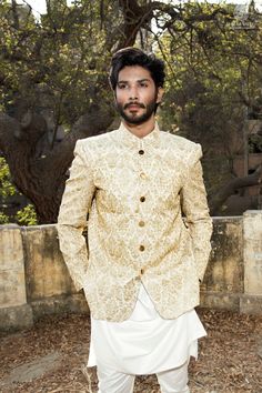 Welcome to Shiraz Saeed Our Retail Store: Rubina's Collection 2070 W Spring creek Pkwy Suite 328 Plano,TX USA 75023 Presenting Men's Beige Embroidered Mesuri Prince Coat (Kindly provide your size upon checkout) Color: Beige Premium Embroidered Mesuri Fabric Italian Thread Simple & Decent Metal Buttons Finest Stitch Branded Design Custom Sizes are also available. Fit Type: Regular fit Wash Care Instructions: Dry Clean Only Suitable For India Wedding, Festivals And Social Gatherings Disclaimer Due to the photographic lighting & different screen calibrations, the colors of the original product may slightly vary from the picture. Prince Coat, India Wedding, Shiraz, Social Gathering, Metal Buttons, Party Wear, Indian Wedding, Hand Embroidered, Custom Sizing