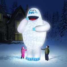 The 15' Inflatable Illuminated Bumble - Hammacher Schlemmer Indoor Inflatable Christmas Tree, Lifes-size Nativity Blow Mold Aet, Christmas Inflatable Snow Globe, Abominable Snowman Tree, Giant Inflatable Snow Globe, Abominable Snowman Christmas Tree, Hermey The Elf, Snow Miser, Holiday Yard Decorations