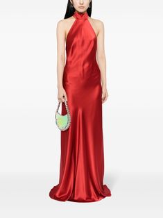 Bridesmaid Guide, Gown Red, Michelle Mason, Silk Gown, Red Silk, Silk Satin, Wedding Inspo, Floor Length, Open Back