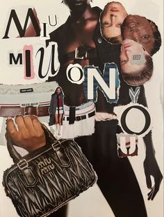 a collage of black women with different types of clothing and accessories, including a handbag